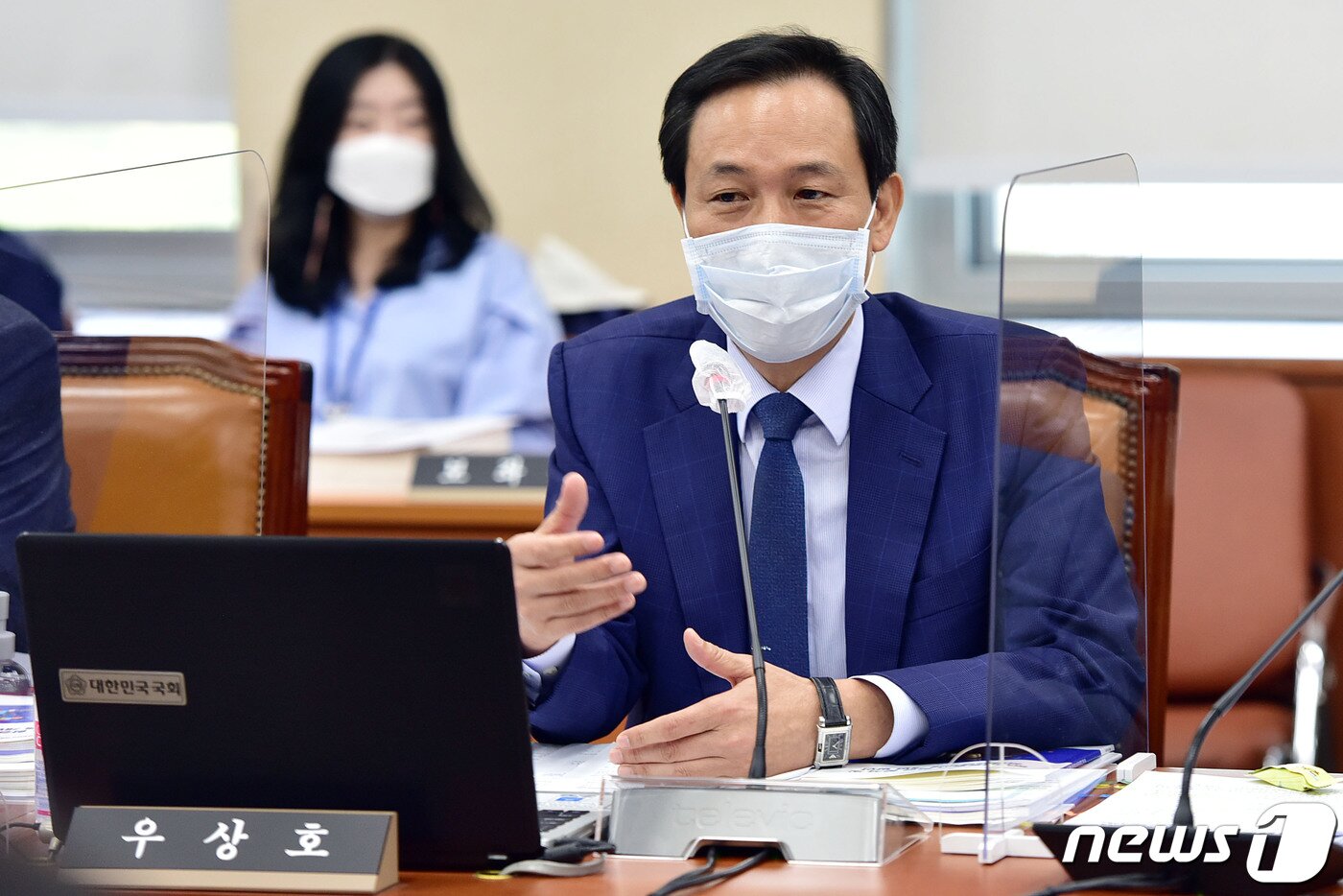 본문 이미지 - 우상호 더불어민주당 의원/뉴스1 ⓒ News1 박세연 기자