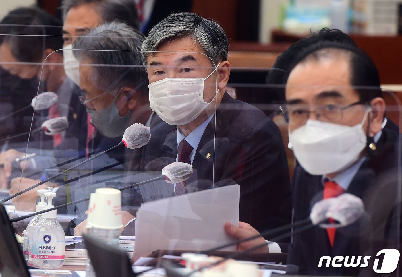 본문 이미지 - 조태용 국민의힘 의원이 지난해 10월 8일 서울 여의도 국회에서 열린 외교통일위원회의 통일부 등에 대한 국정감사에서 질의를 하고 있다. 2020.10.8/뉴스1 ⓒ News1 성동훈 기자