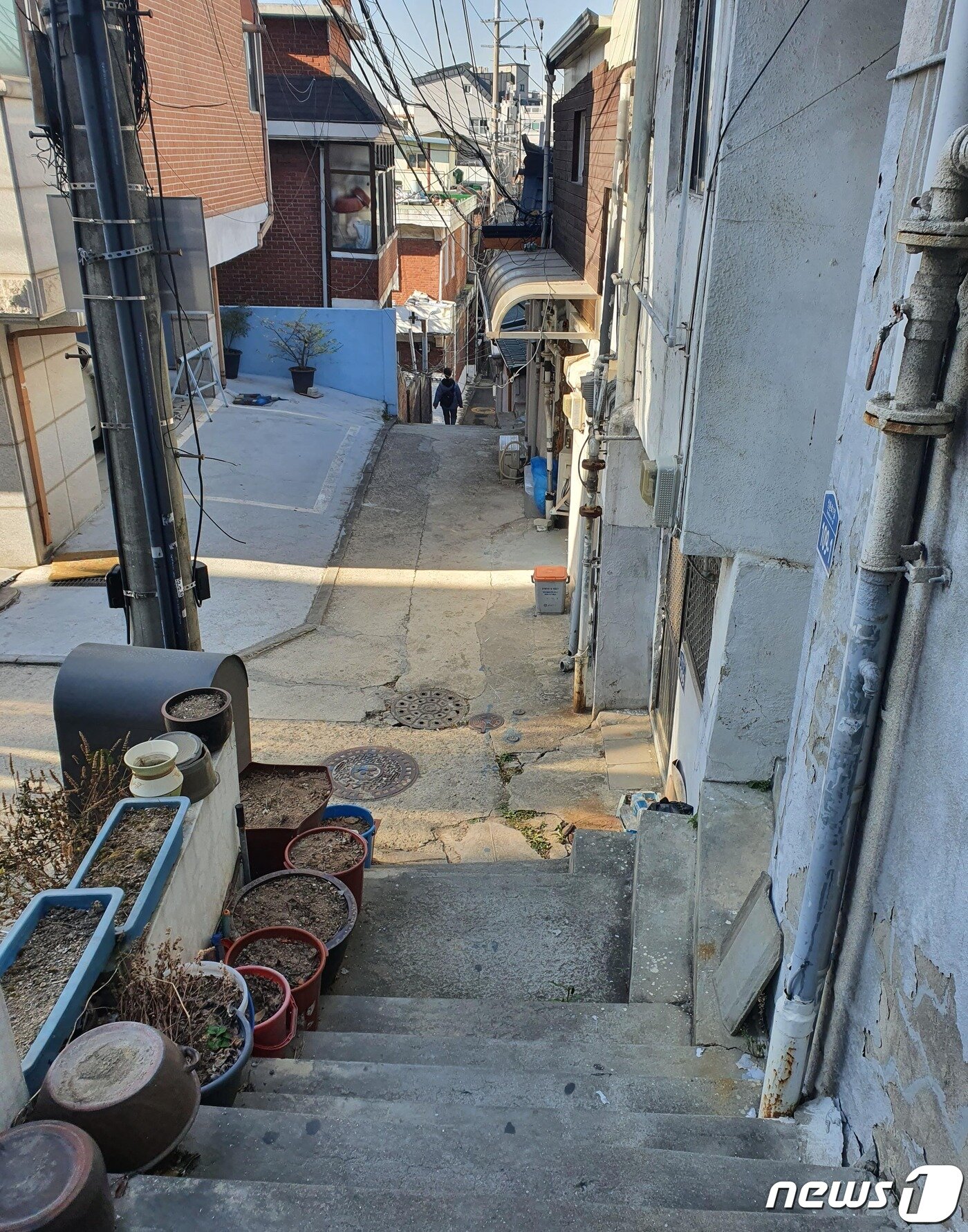 본문 이미지 - 배민 라이더 체험 도중 만난 높은 언덕. 2020.11.10 ⓒ 뉴스1 서혜림 기자