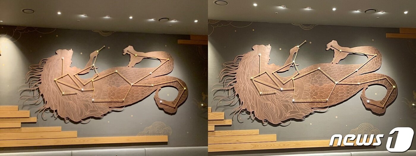 본문 이미지 - 아이폰XS로 촬영한 사진&#40;왼쪽&#41;과 아이폰12 미니로 촬영한 사진&#40;오른쪽&#41;. 아이폰12 미니로 촬영한 사진이 더 밝고 선명하다. ⓒ 뉴스1