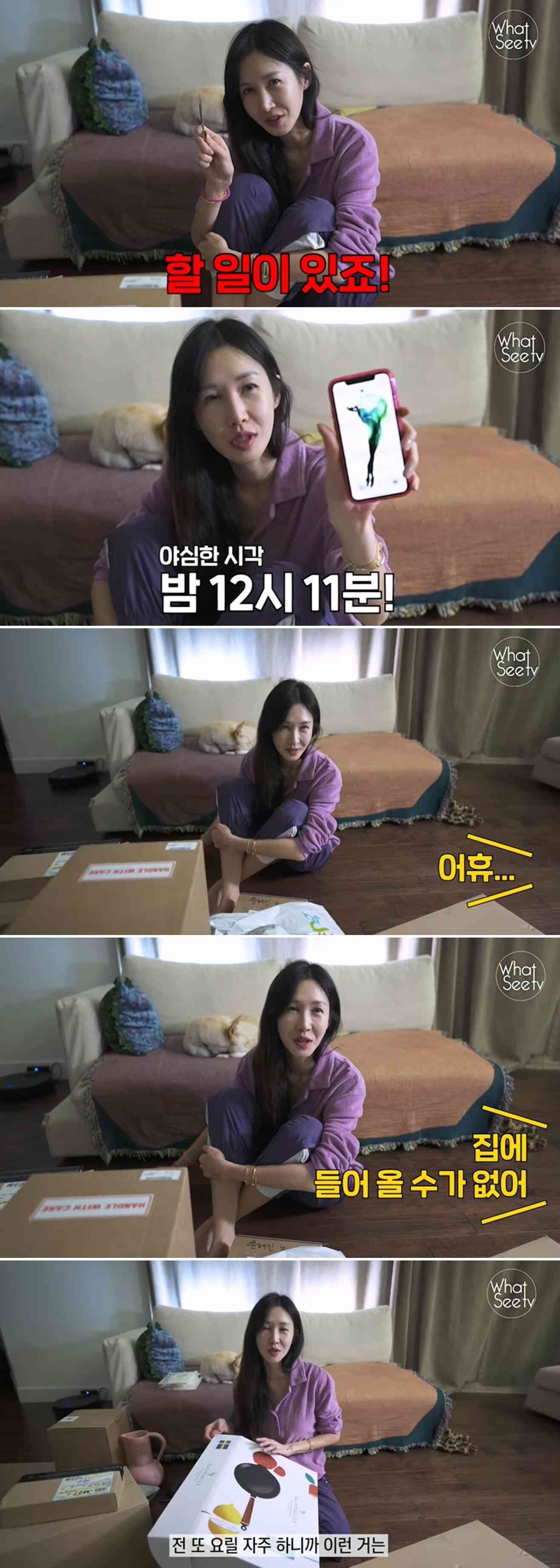 '윤혜진의 What see TV'에 '여러분 남편이랑 언박싱 하지마세요…' 영상 갈무리 © 뉴스1