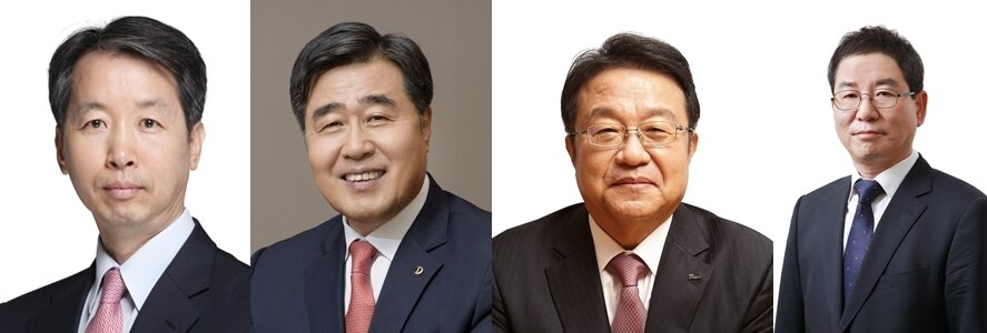 본문 이미지 - (왼쪽부터) 박동욱 현대건설 사장, 김형 대우건설 사장, 한성희 포스코건설 사장, 권순호 HDC현대산업개발 사장. ⓒ 뉴스1