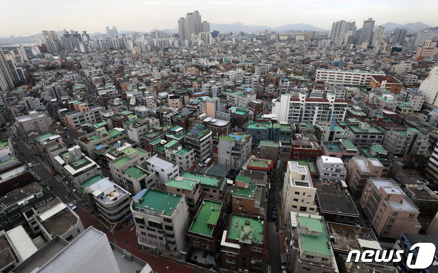 본문 이미지 - 서울 광진구 자양동 일대 빌라 및 다세대 주택 밀집 지역. ⓒ News1 송원영 기자