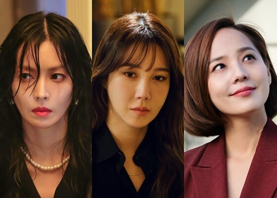 본문 이미지 - 펜트하우스 시즌1의 출연진. 김소연 이지아 유진(왼쪽부터)/ 사진=SBS '펜트하우스' ⓒ 뉴스1