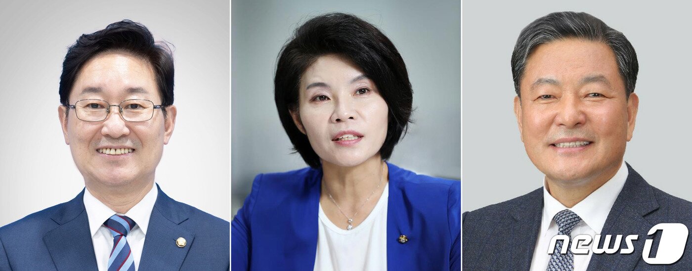 본문 이미지 - 문재인 대통령은 30일 법무부 장관 후보자에 박범계 국회의원(왼쪽부터), 환경부 장관 후보자에 한정애 국회의원, 국가보훈처장에 황기철 전 해군참모총장을 내정했다. (청와대 제공) 2020.12.30/뉴스1