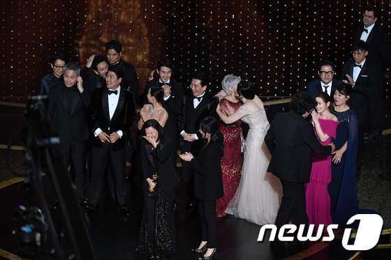 '기생충' 배우 및 제작진 © AFP=뉴스1