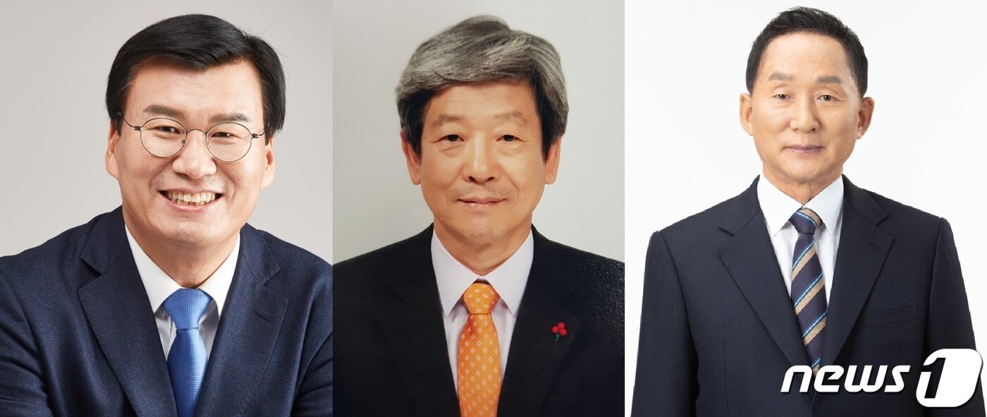 본문 이미지 - 거제에 출마한 더불어민주당 예비후보 왼쪽부터 문상모,백순환,이기우 후보ⓒ 뉴스1