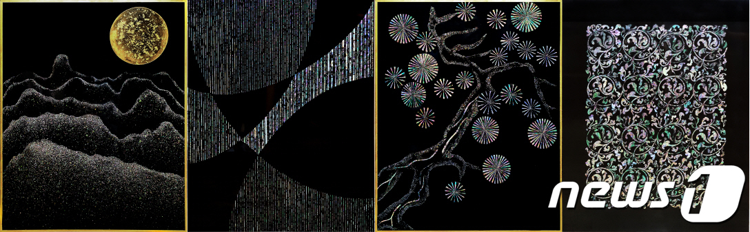 (서울=뉴스1) = 티센크루프엘리베이터코리아가 4일 세계적인 칠예가 전용복 장인의 작품 4종을 액자처럼 탈·부착할 수 있는 나전옻칠 엘리베이터 디자인을 출시했다.왼쪽부터 시계 방향 …