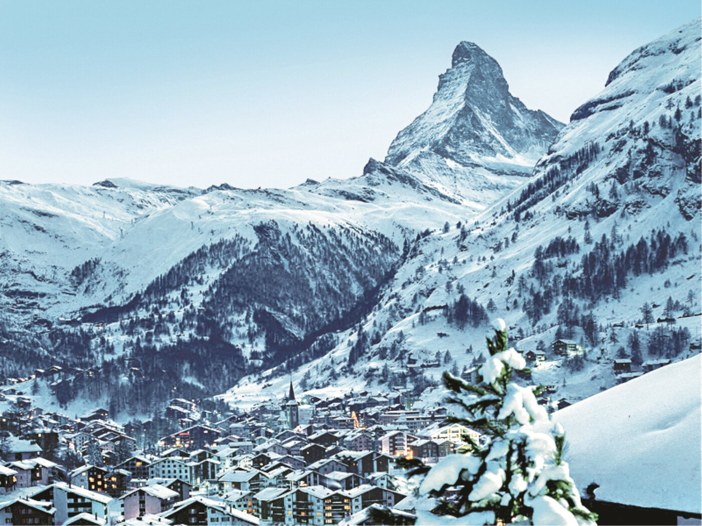 본문 이미지 - 우뚝솟은 마터호른 봉우리