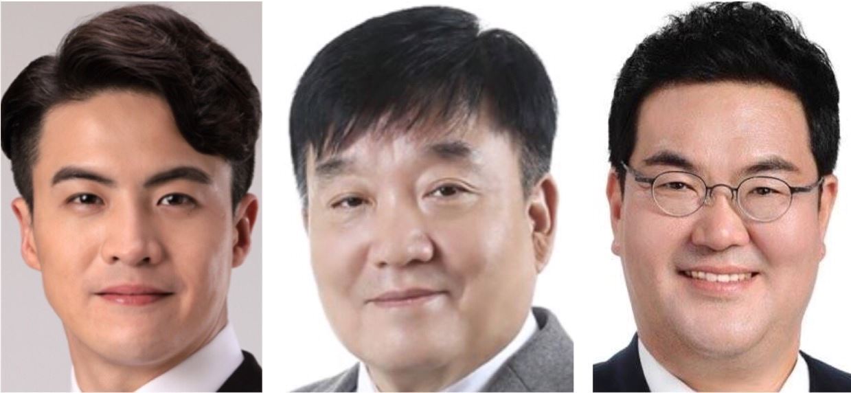 본문 이미지 - 21대 총선 의정부갑 후보들. 왼쪽부터 더불어민주당 오영환, 미래통합당 강세창, 무소속 문석균 ⓒ 뉴스1
