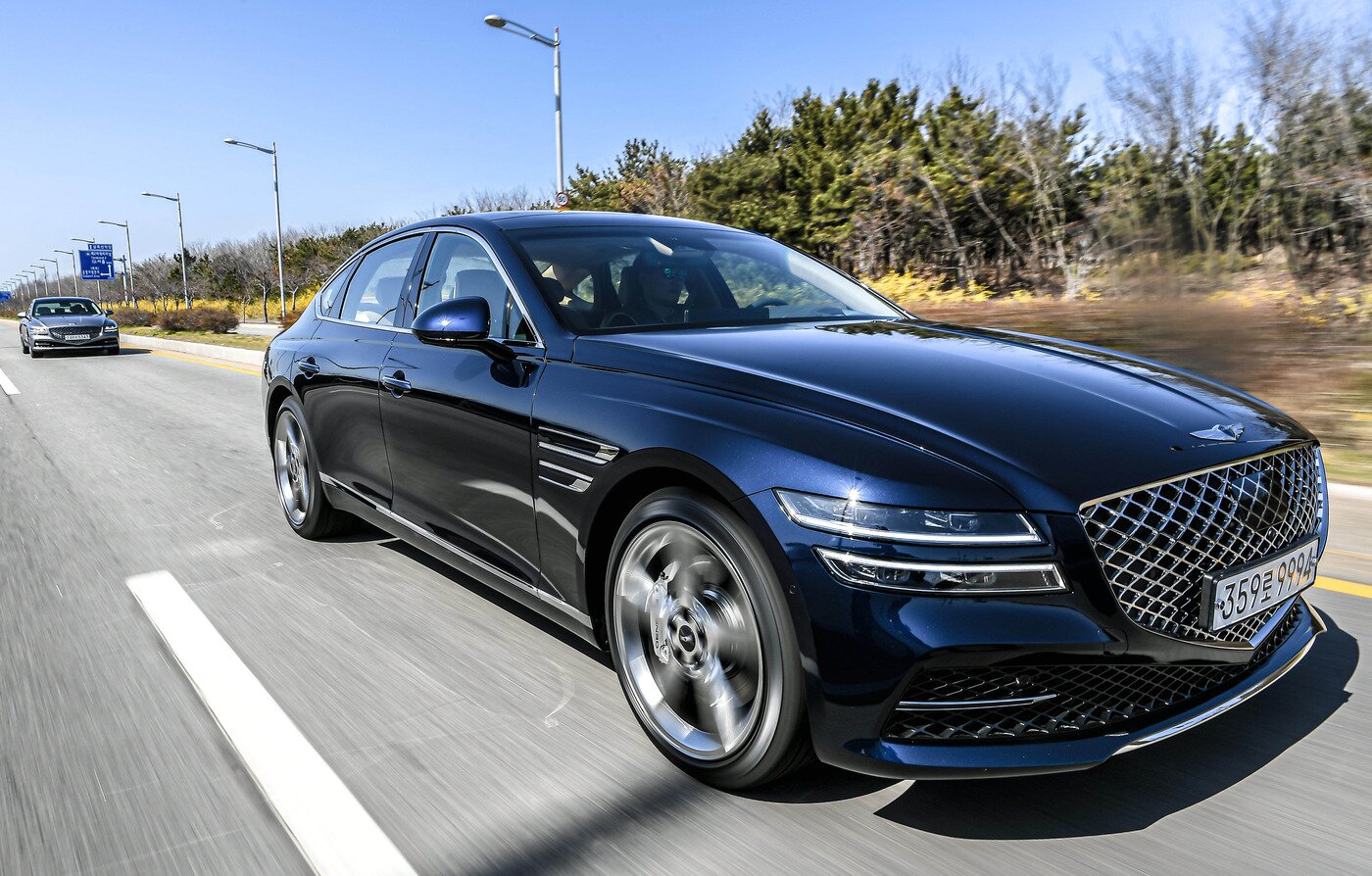 본문 이미지 - G80 3세대 모델의 주행 모습. (제네시스 제공)ⓒ 뉴스1