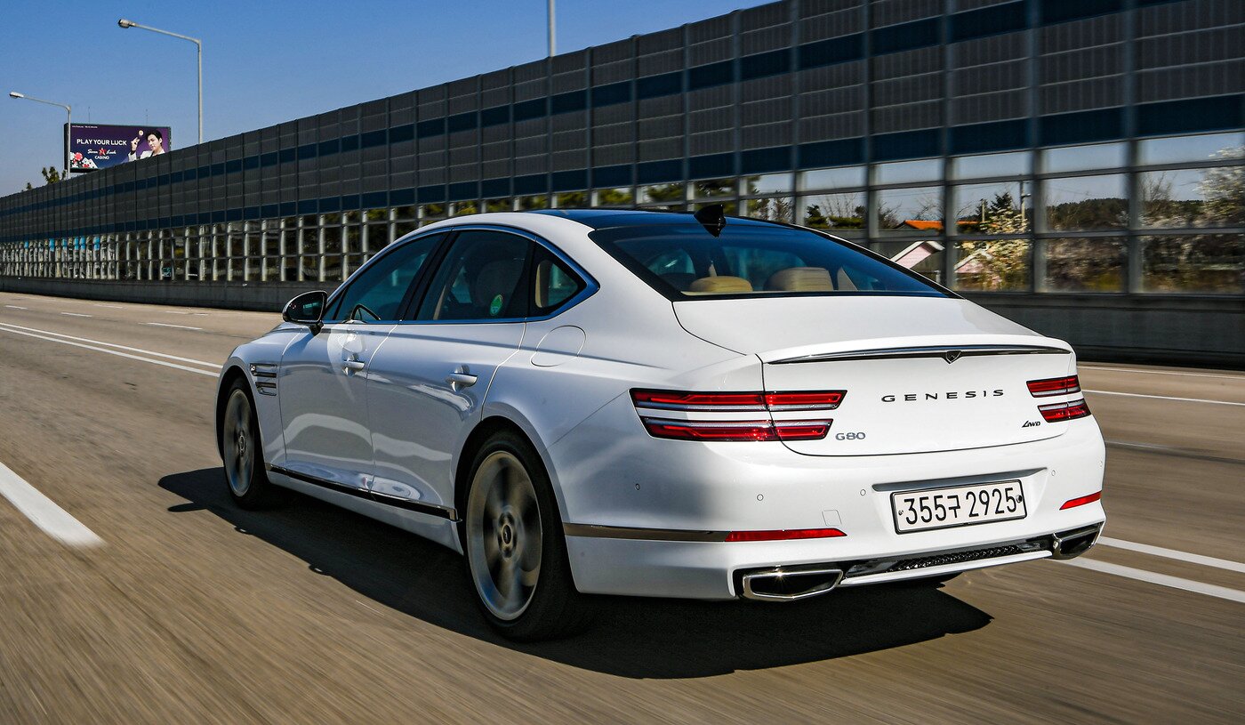 본문 이미지 - G80 3세대 모델의 주행 모습. (제네시스 제공)ⓒ 뉴스1