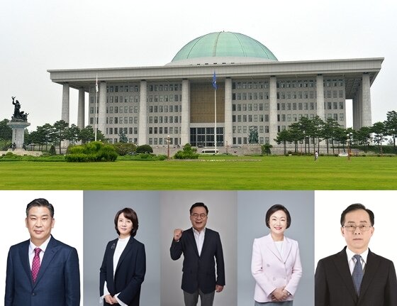 본문 이미지 - 최승재, 이영, 이동주, 한무경, 김경만 21대 국회의원 (왼쪽부터) ⓒ 뉴스1
