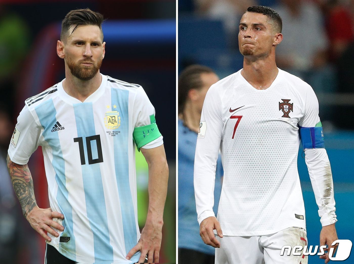 본문 이미지 - '신계'에 이른 것으로 평가되는 메시(왼쪽)와 호날두 ⓒ AFP=뉴스1