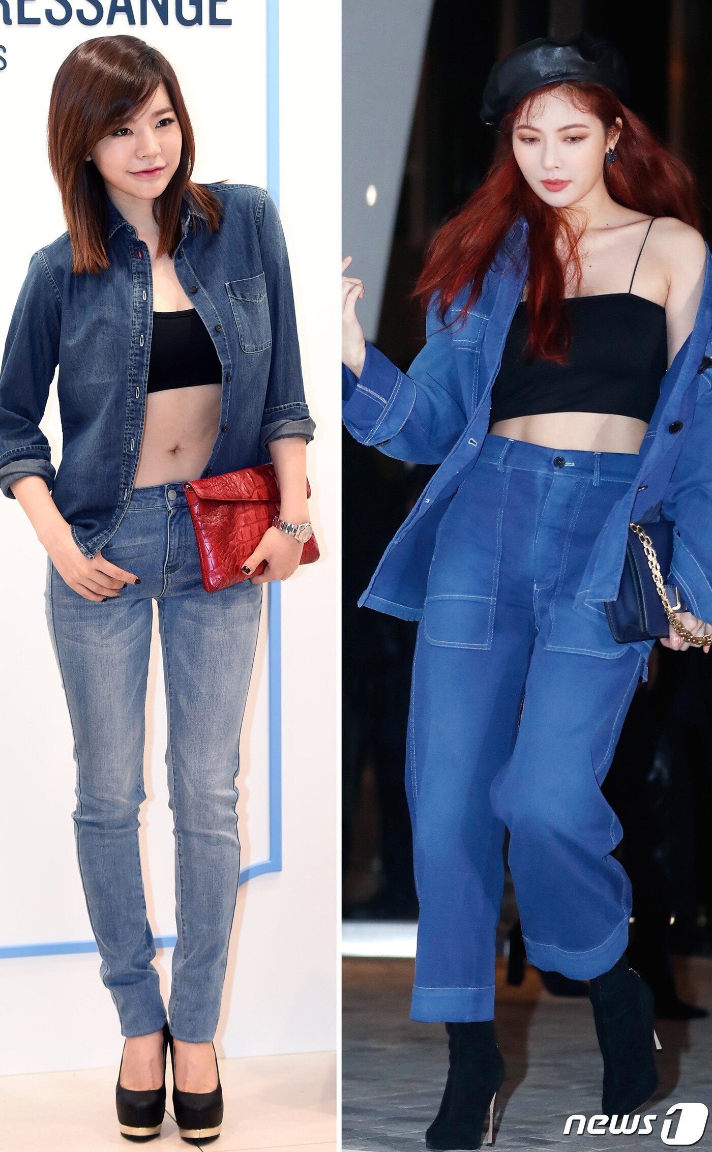 본문 이미지 - 소녀시대 써니와 가수 현아(오른쪽). ⓒ 뉴스1