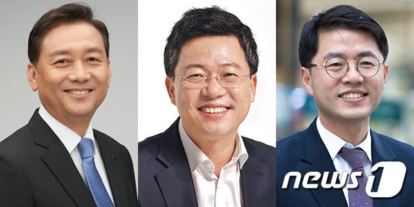 본문 이미지 - 4·15총선에 출마한 강원 원주갑 후보들. 왼쪽부터 이광재 더불어민주당, 박정하 미래통합당, 권성중 무소속 후보 ⓒ News1 권혜민 기자