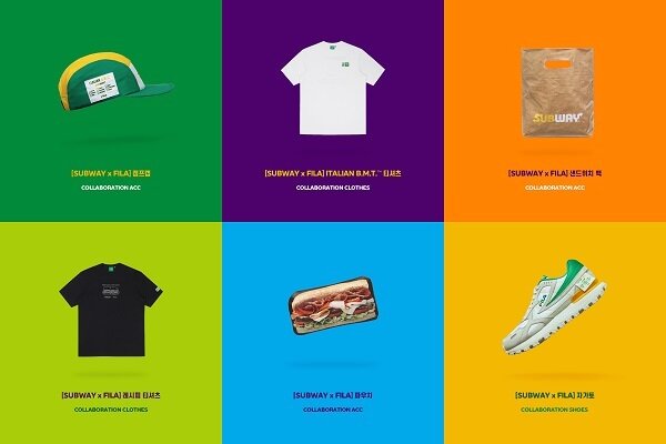 본문 이미지 - 써브웨이X휠라 콜라보 컬렉션 제품 이미지 ⓒ 뉴스1