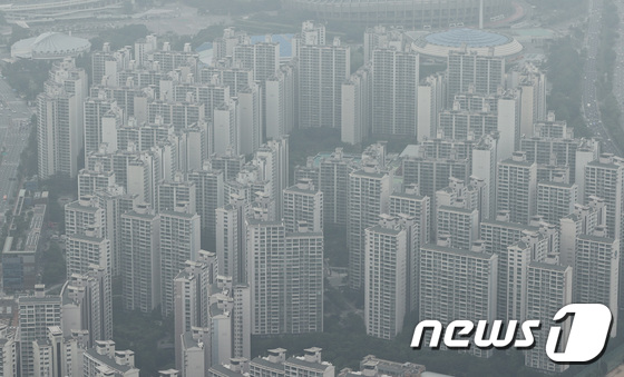 서울 아파트 밀집 지역 전경.© News1 박지혜 기자
