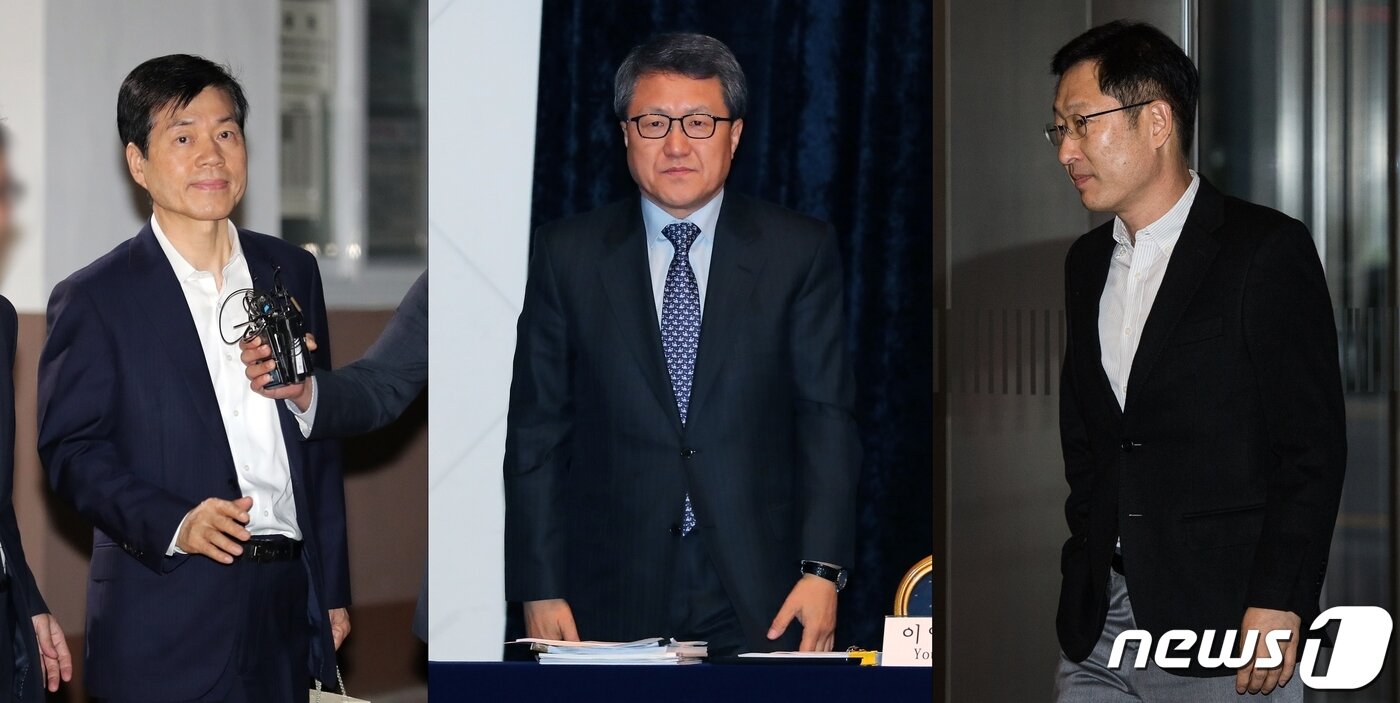 본문 이미지 - (가장 왼쪽부터)김태한 삼성바이오로직스 대표, 이영호 삼성물산 대표, 고한승 삼성바이오에피스 대표./ ⓒ 뉴스1