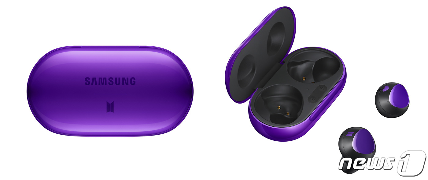 (서울=뉴스1) = 삼성전자가 15일 방탄소년단(BTS)과 협력한 '갤럭시S20 플러스(+) BTS에디션'과 '갤럭시버즈 플러스(+) BTS 에디션'을 공개했다. 갤럭시S20 BT …