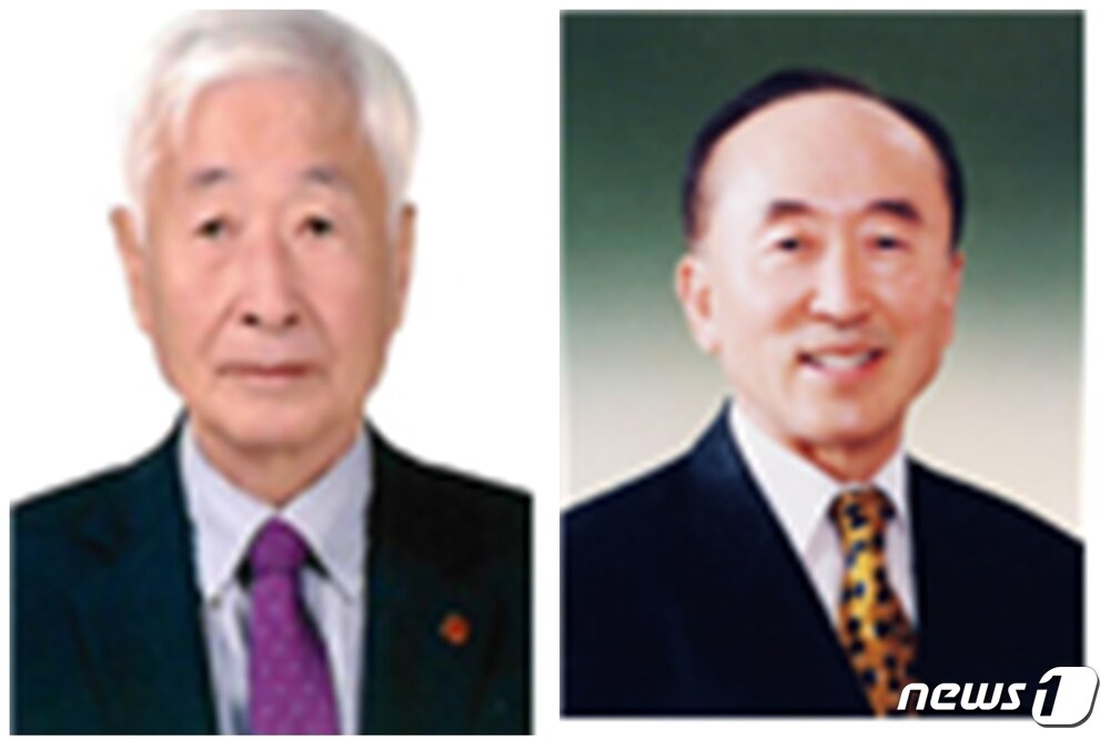 본문 이미지 - 김원진 광복회 충청북도지부 회원( 82세·왼쪽),이병열 4·19민주혁명 기념사업회 회장( 77세·오른쪽) ⓒ 뉴스1