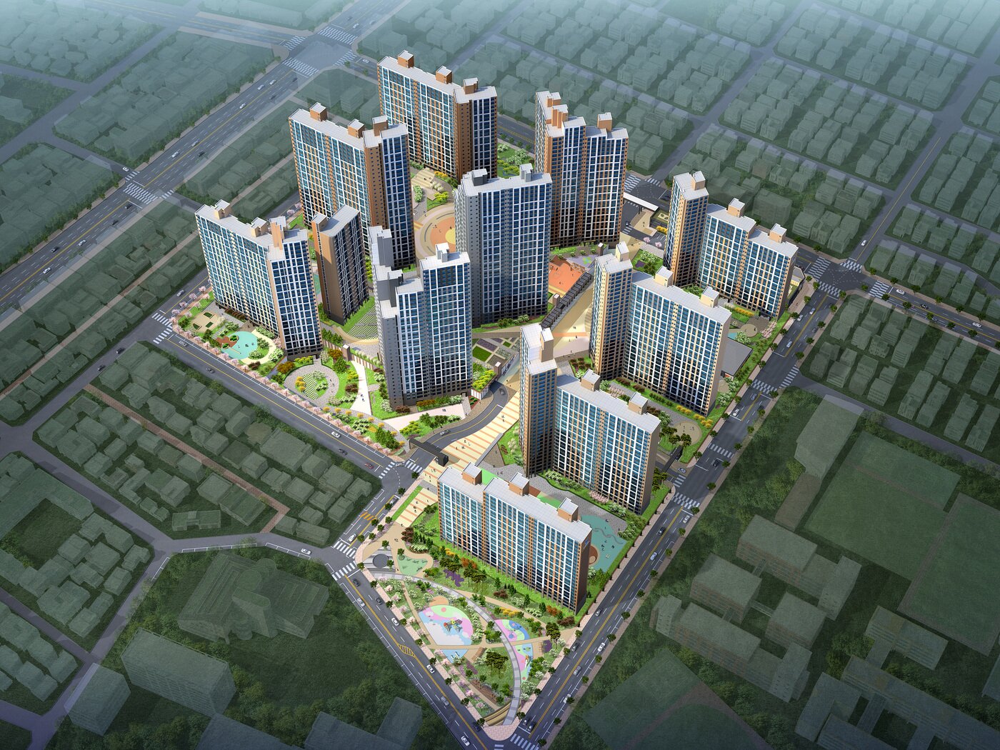 본문 이미지 - 서대구역 반도유보라 센텀 조감도. 반도건설 제공. /뉴스1