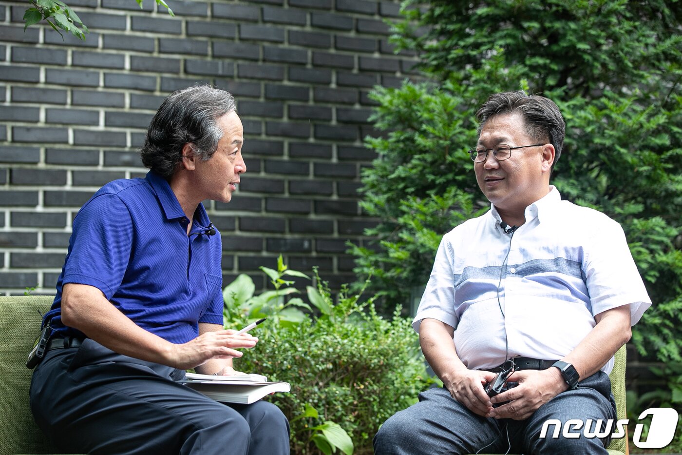 본문 이미지 - 존리 메리츠자산운용 대표가 22일 뉴스1과 인터뷰하고 있다. 2020.7.22/뉴스1 ⓒ News1 이승배 기자