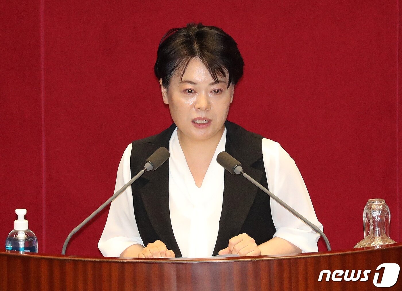 본문 이미지 - 윤희숙 미래통합당 의원이 지난 7월30일 오후 서울 여의도 국회에서 열린 제380회국회(임시회) 제7차 본회의에서 자유발언을 하고 있다. 2020.7.30/뉴스1 ⓒ News1 박세연 기자