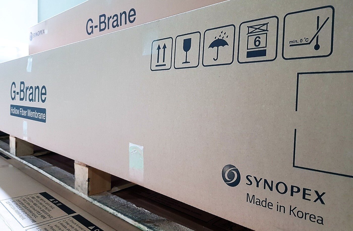본문 이미지 - 시노펙스가 만든 필터 제품. 오른쪽 아래 MADE IN KOREA라는 글귀가 선명히 보인다 ⓒ 뉴스1 조현기 기자