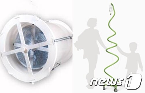 본문 이미지 - 제임스 다이슨 어워드 국내 입상작. 볼텍스 런더리와 빈스톡 폴(다이슨 코리아 제공)2020.09.17/뉴스1 ⓒ 뉴스1