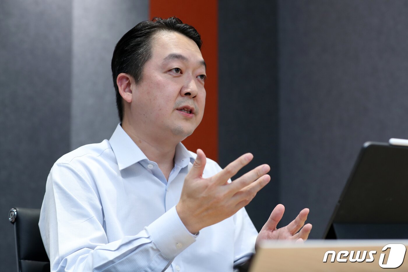 본문 이미지 - 정형권 알리바바 코리아 대표가 17일 서울 중구 알리바바 코리아 본사에서 뉴스1과 인터뷰를 하고 있다. 2020.9.17/뉴스1 ⓒ News1 민경석 기자