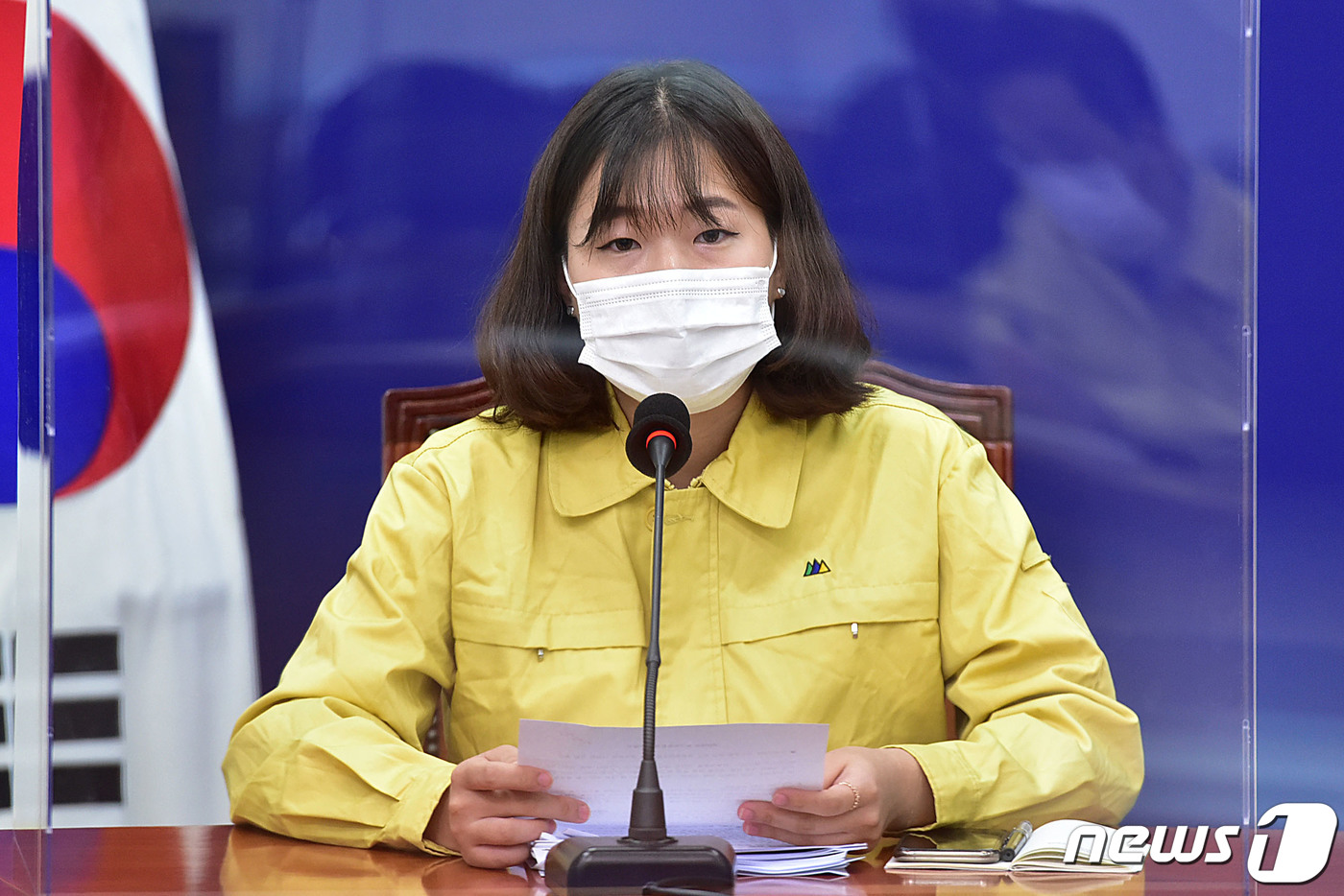 (서울=뉴스1) 박세연 기자 = 박성민 더불어민주당 최고위원이 9일 오전 서울 여의도 국회에서 열린 최고위원회의에서 발언하고 있다. 2020.9.9/뉴스1