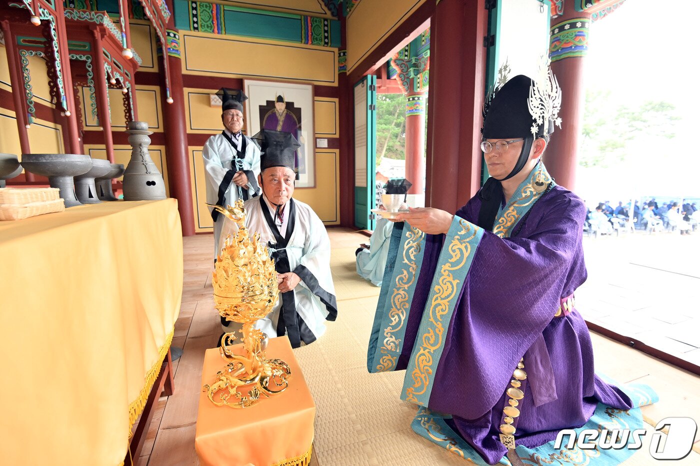 본문 이미지 - 무령왕 서거 1497주기 추모제례 ⓒ 뉴스1