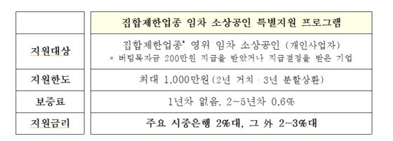 1월 18일부터 소상공인 2차대출, 집합제한업종 임차소상공인 1000만원 추가대출 8