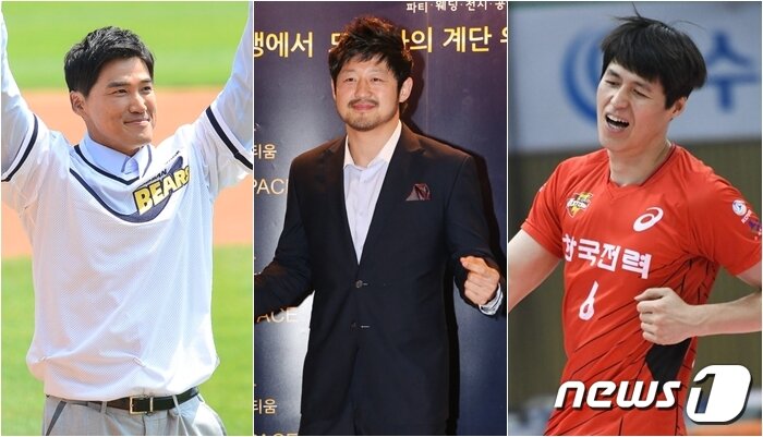 본문 이미지 - 홍성흔 윤동식 방신봉(왼쪽부터) ⓒ 뉴스1 DB