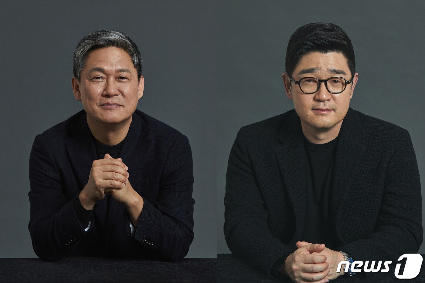 본문 이미지 - (왼쪽부터) 김성수 카카오M대표, 이진수 카카오페이지 대표.(카카오 제공)ⓒ 뉴스1