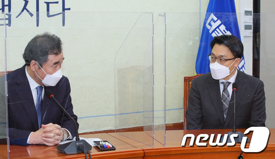 김진욱 공수처장, 이낙연 대표 예방