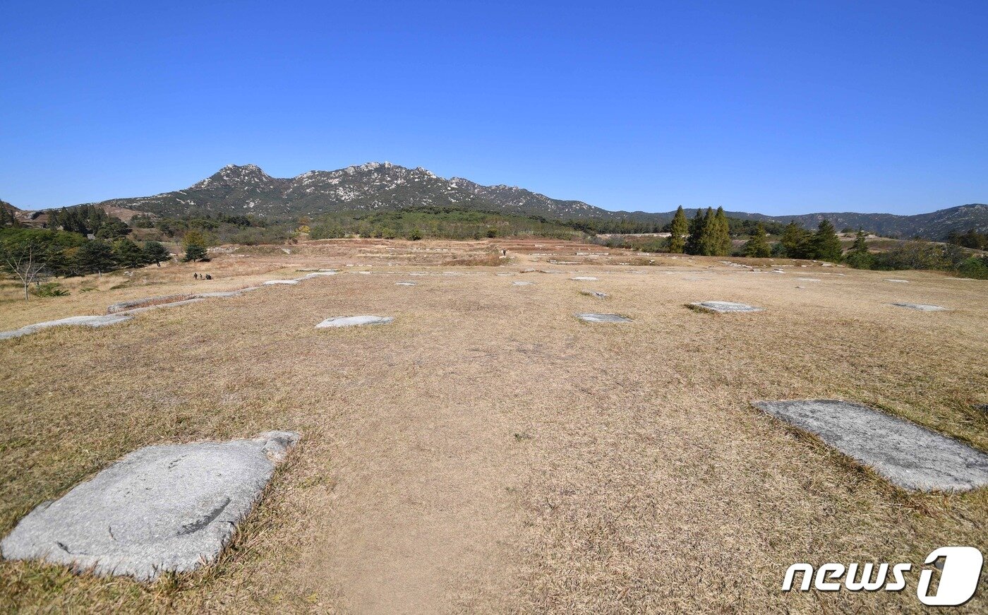 본문 이미지 - 만월대터 전경. 만월대는 고려왕조 개국부터 멸망에 이르는 470여 년 동안 왕궁으로 사용됐던 곳이다.ⓒ 뉴스1