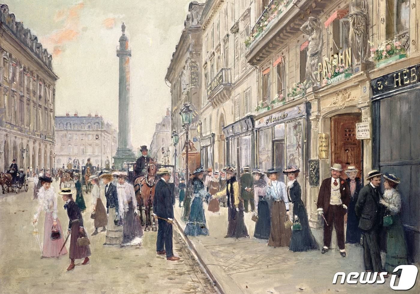 본문 이미지 - 장 베로 작 '메종 파캥에서 나오는 노동자들'ⓒ 뉴스1