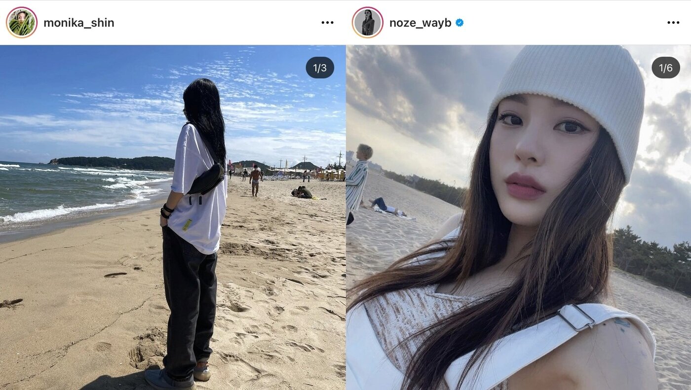 본문 이미지 - (왼쪽부터) 스트릿 우먼 파이터 참가자인 모니카·노제 인스타그램.ⓒ 뉴스1