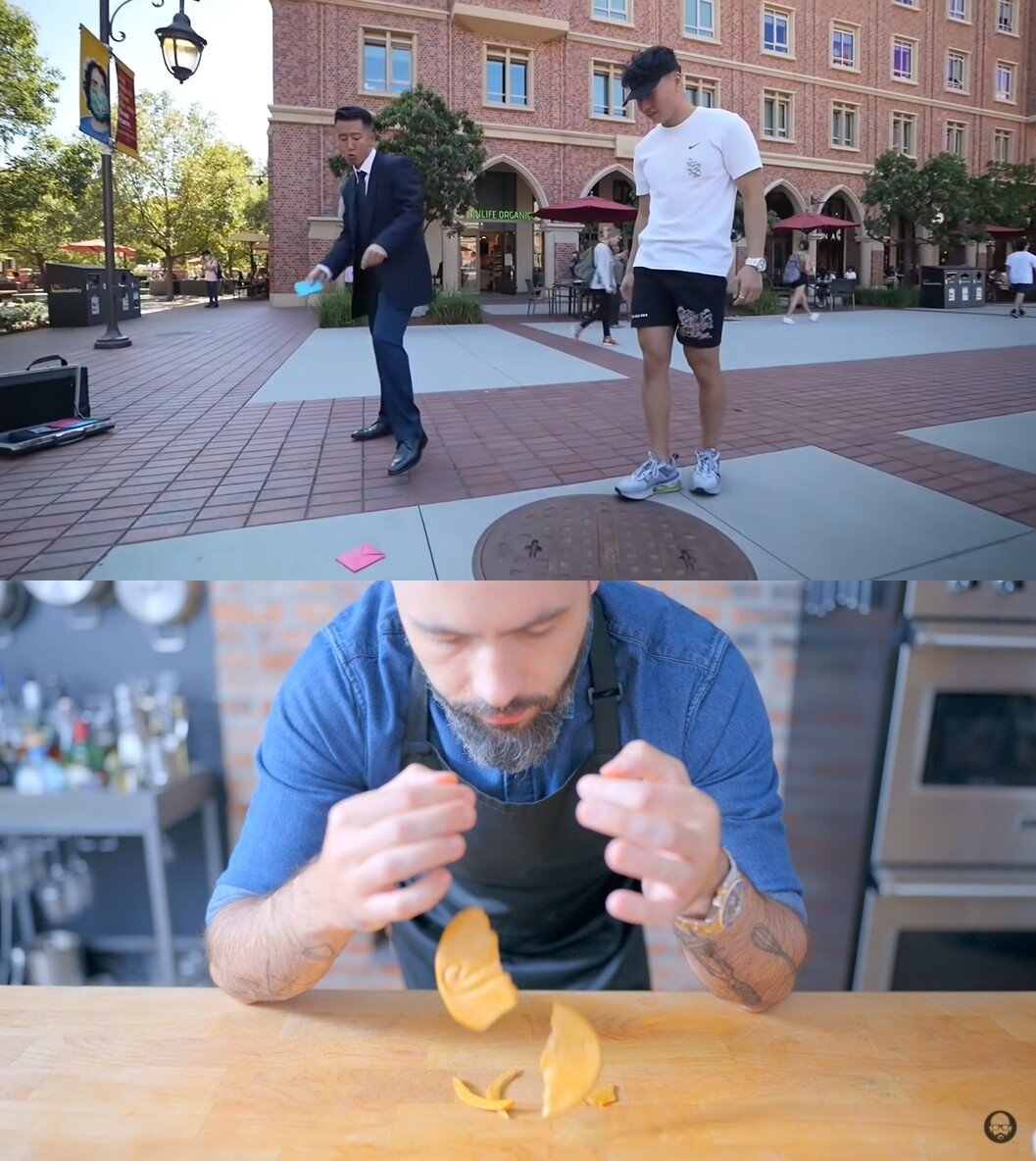 본문 이미지 - '오징어 게임' 속 등장한 게임들을 직접 체험하고 있는 해외 유튜버들 ⓒ 뉴스1