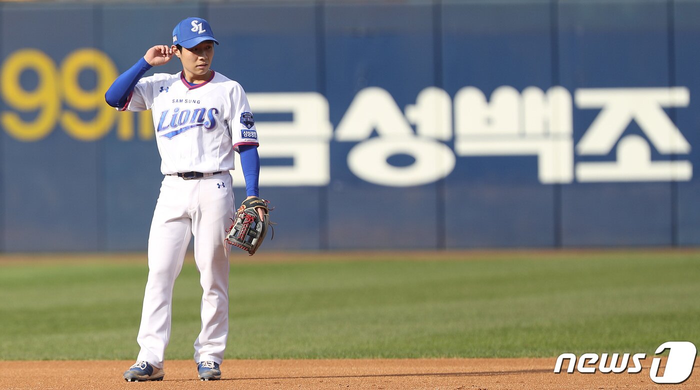 본문 이미지 - 삼성 주전 2루수 김지찬. 2021.10.24/뉴스1 ⓒ News1 공정식 기자