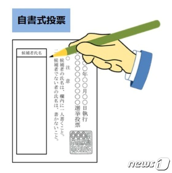 투표용지에 후보 이름 직접 쓰는 일본…선거서도 '갈라파고스'