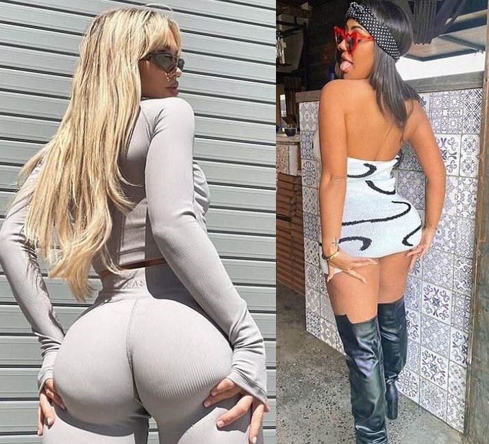 본문 이미지 - 미국의 유명 리얼리티 쇼 '조디 쇼어'에 출연해 화제를 모은 소피 카사이(왼쪽)와 피트니스 인플루언서 타미 헴브로우(오른쪽) 역시 하체 곡선을 강조하는 포즈를 활용한 사진을 찍어 공개했다. (인스타그램 갈무리) ⓒ 뉴스1