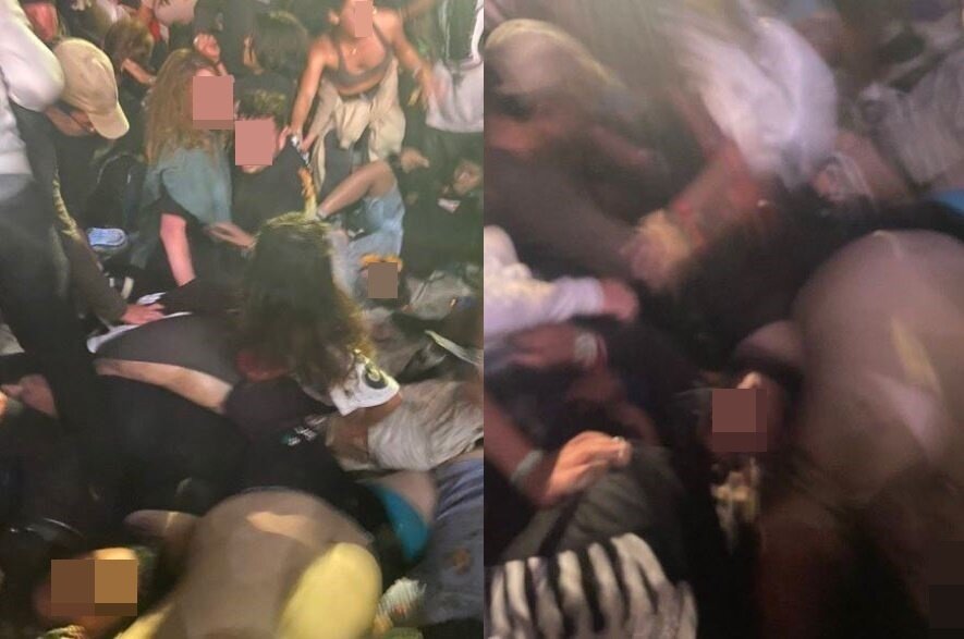 본문 이미지 - 아스트로월드 페스티벌 도중 아수라장이 된 관객석. (트위터 갈무리) ⓒ 뉴스1