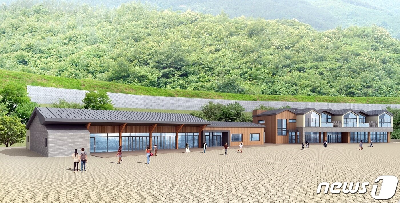 본문 이미지 - 괴산군 산림복지단지 휴양관 조감도.(괴산군 제공)ⓒ 뉴스1