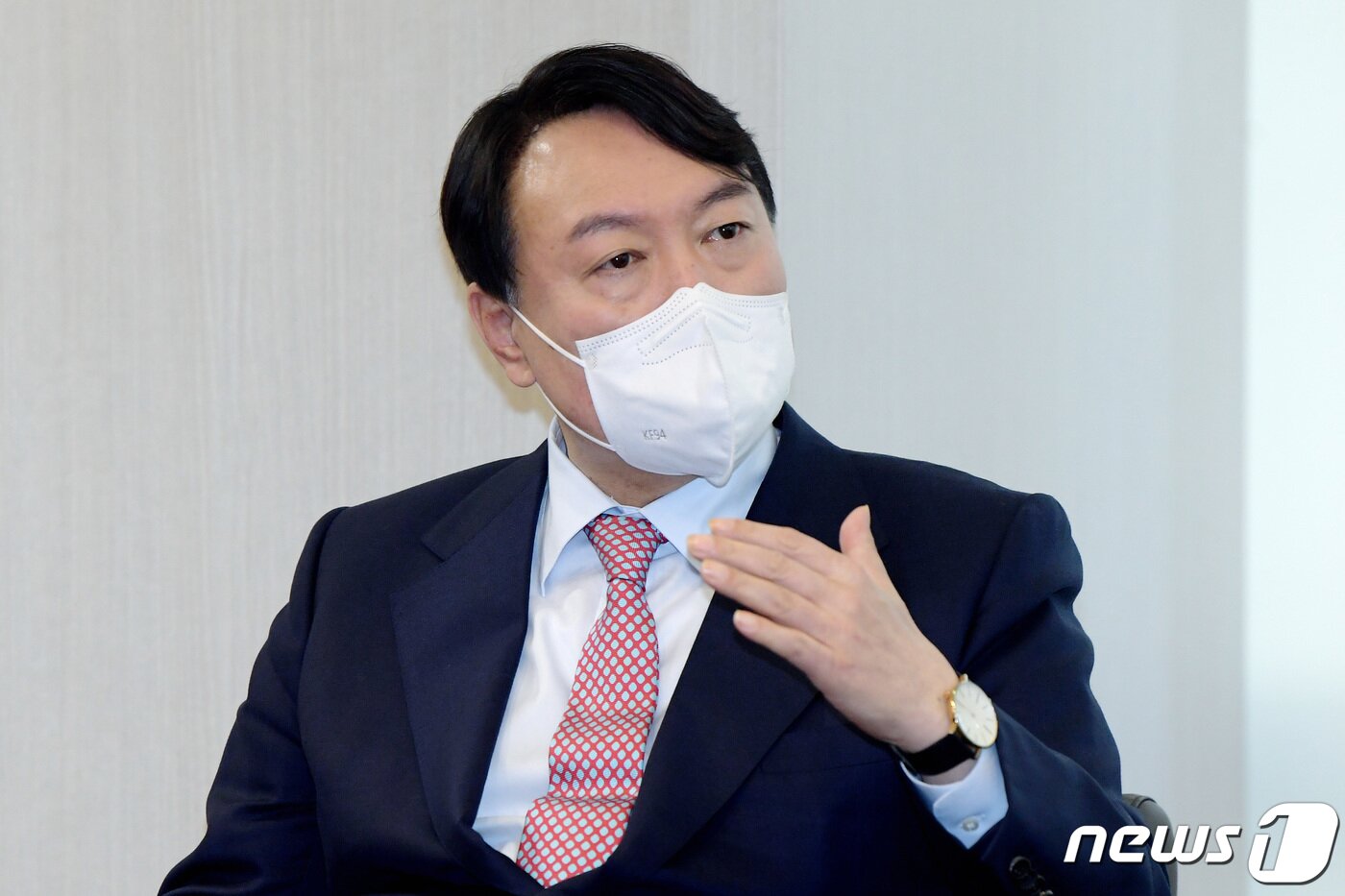 본문 이미지 - 윤석열 국민의힘 대선 후보가 16일 오전 서울 중구 대한상공회의소에서 열린 간담회에서 발언하고 있다. 2021.12.16/뉴스1 ⓒ News1 국회사진취재단
