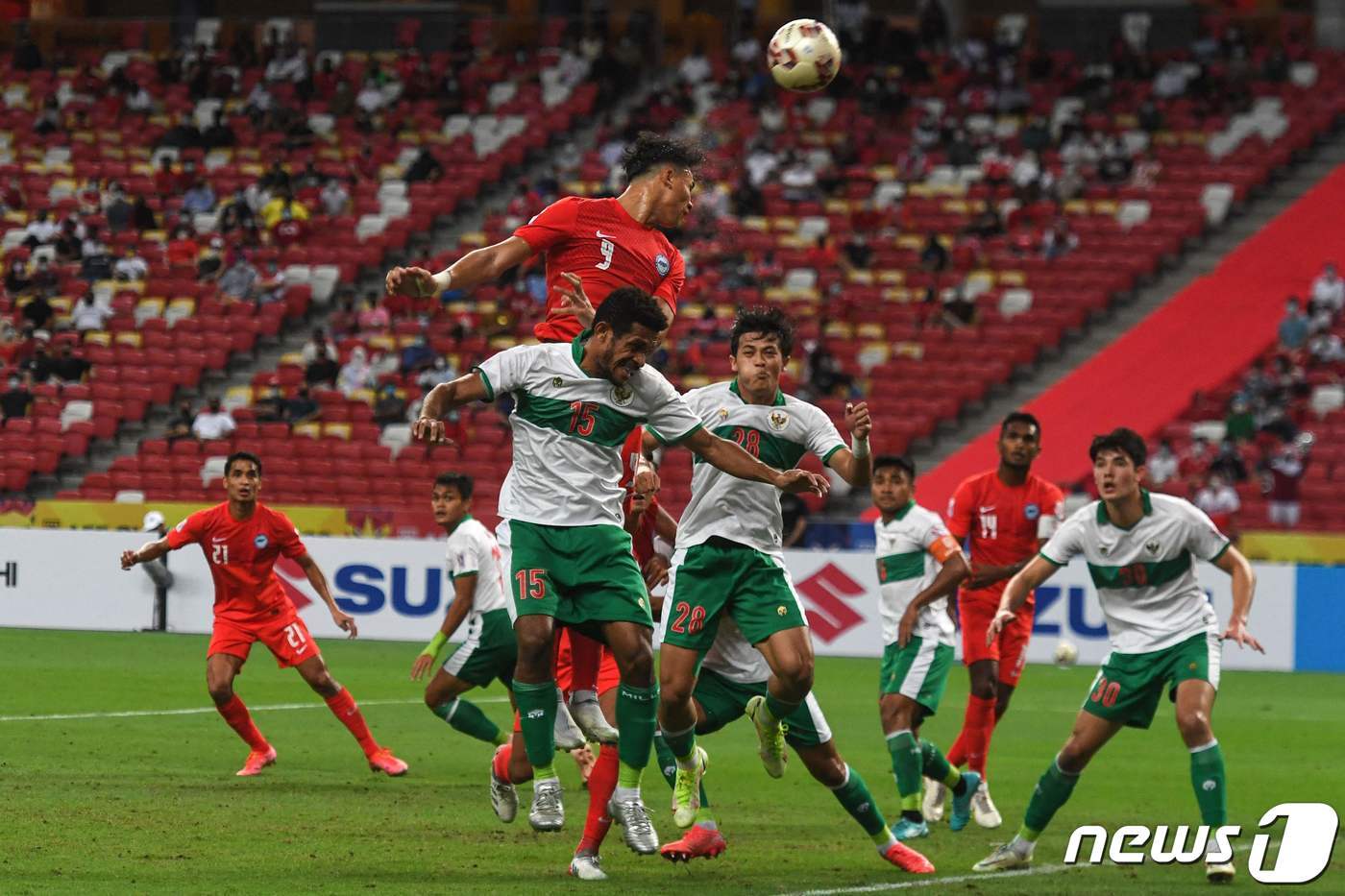 본문 이미지 - 스즈키컵 4강 1차전서 싱가포르와 인도네시아가 비겼다. ⓒ AFP=뉴스1