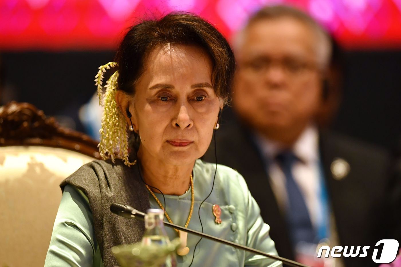 본문 이미지 - 아웅산 수치 국가고문. ⓒ AFP=뉴스1 ⓒ News1 우동명 기자