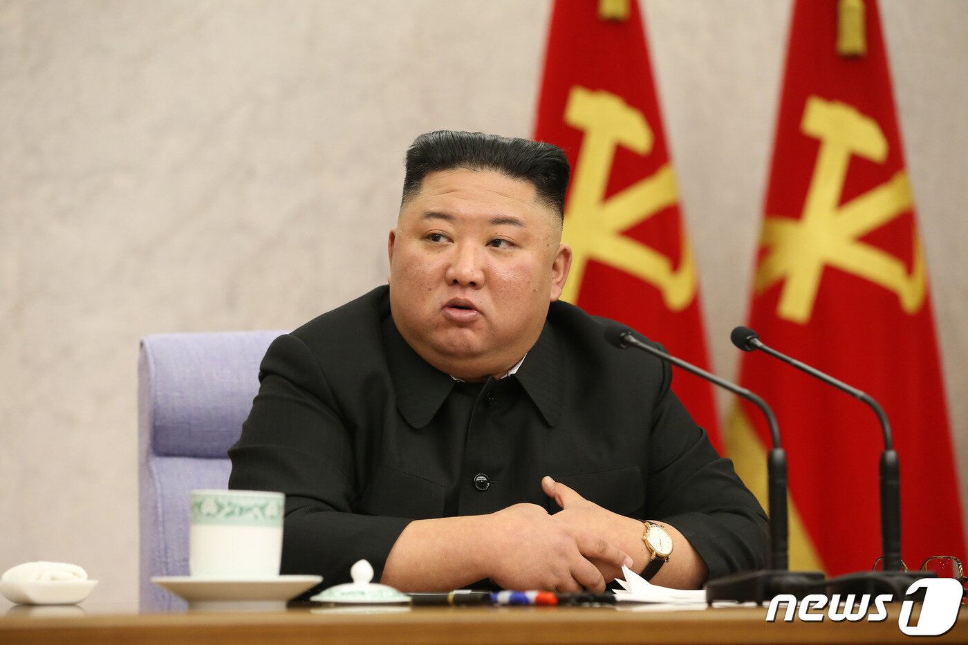 본문 이미지 - (평양 노동신문=뉴스1) =김정은 노동당 총비서.[국내에서만 사용가능. 재배포 금지. DB 금지. For Use Only in the Republic of Korea. Redistribution Prohibited] rodongphoto@news1.kr